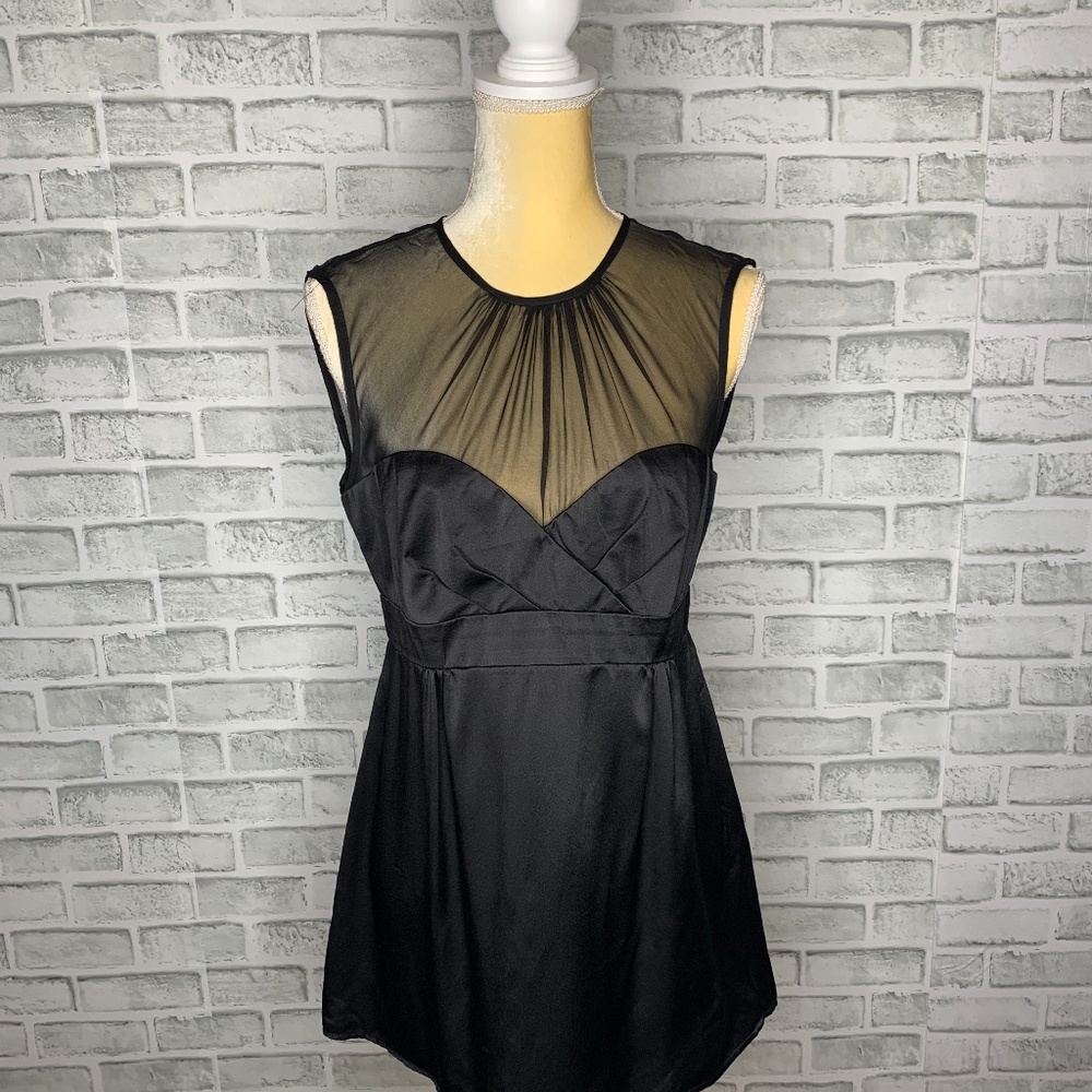 Nanette Lepore Black Fancy Blouse Size 8 A4-43
